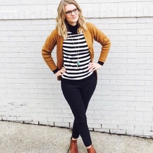 J. Crew Merino Wool cardigan in mustard